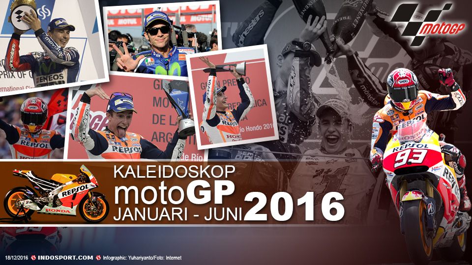 Kaleidoskop motoGP Januari - Juni 2016. Copyright: © Indosport/gettyimage